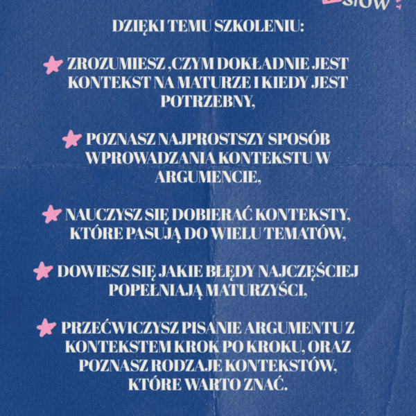 Konteksty w rozprawce na poziomie podstawowym - jak to zrobić dobrze?