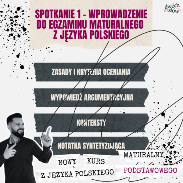 Podstawa z polskiego na 100% - 1 spotkanie