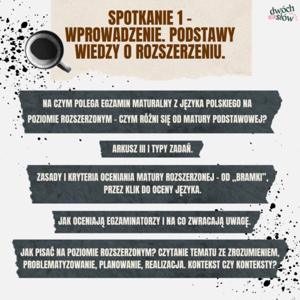 Rozszerzenie z polskiego od A do Z - spotkanie 1
